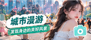 城市漫游主题生活画面